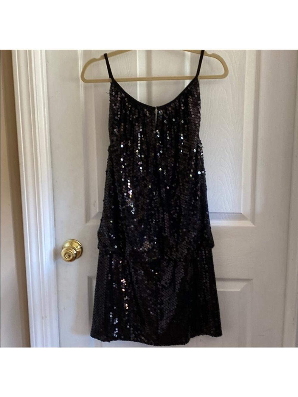 White House Black Market black sequined dress. NWT